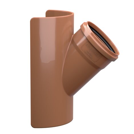 Toma injerto encolado a 45°, con junta labiada