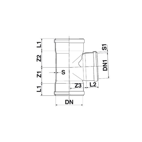 Derivación hembra/hembra 87°30’, reducida al centro, con junta labiada