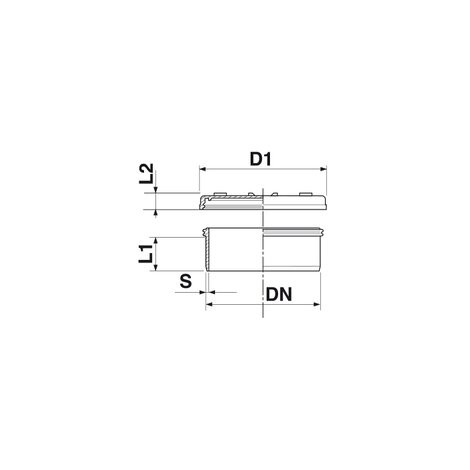 Tapón macho con registro, para encolar