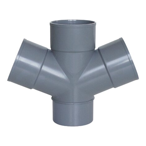 Derivacion 87°30' doble plana macho/hembra Derivacion 87°30' doble plana macho/hembra