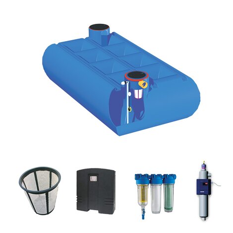 Sistema para reutilización de aguas en WC y desinfección Sobre tanque FLAT.