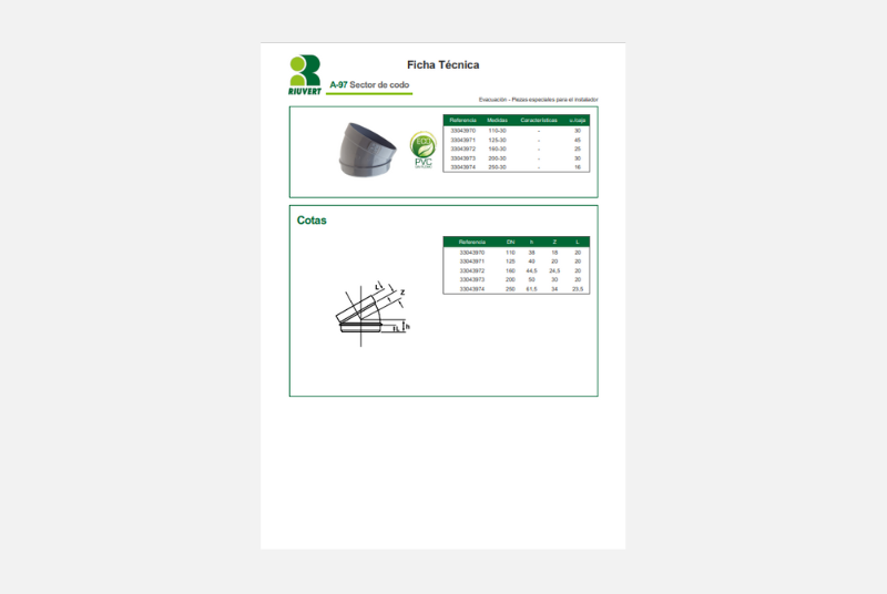 Ficha Técnica -97 Sector de codo