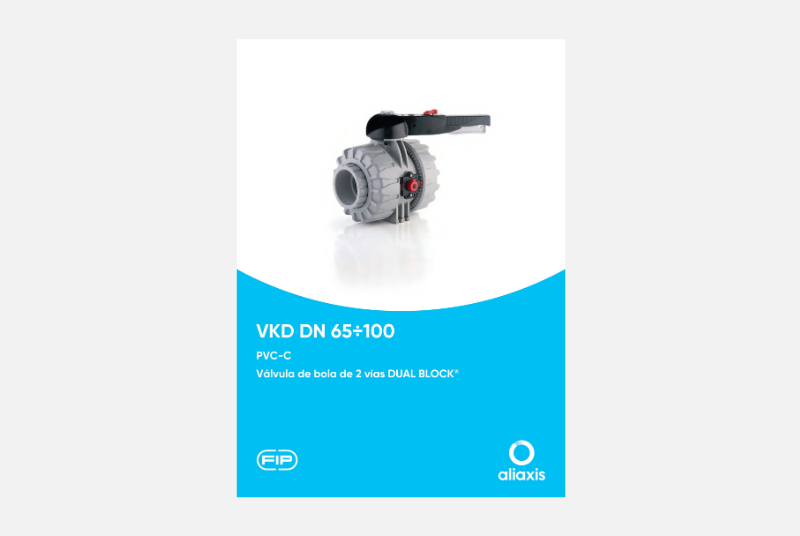 Catálogo Válvula de bola de 2 vías DUAL BLOCK® - VKD DN 65÷100- PVC-C