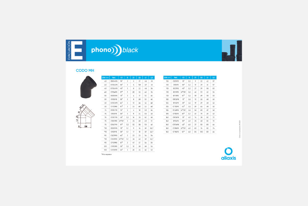 Ficha Técnica Phonoblack Codo MH