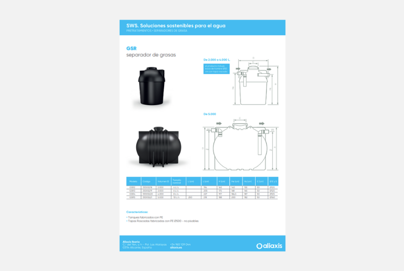 Ficha Técnica Separador de Grasas - GSR