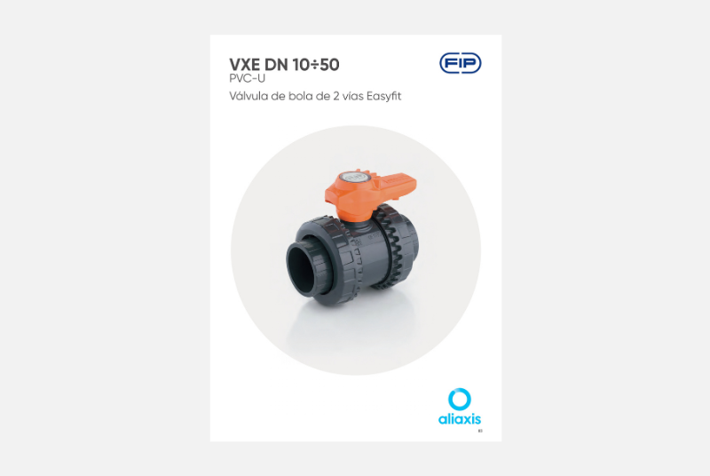 Catálogo Válvula de bola de 2 vías Easyfit - VXE DN 10÷50 - PVC-U
