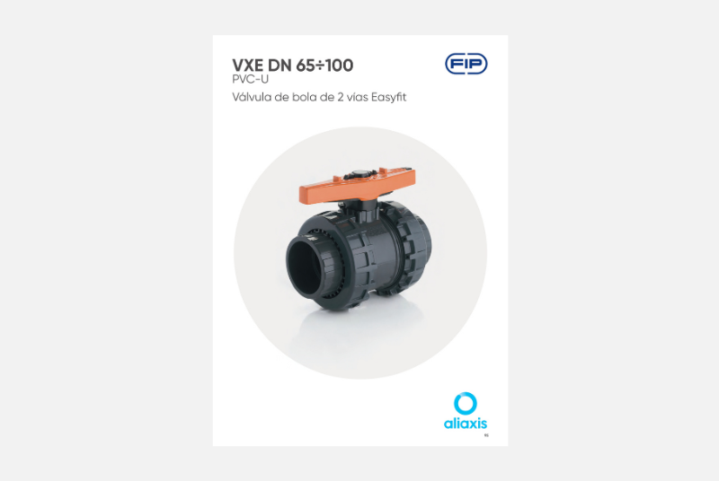 Catálogo Válvula de bola de 2 vías Easyfit - VXE DN 65÷100 - PVC-U