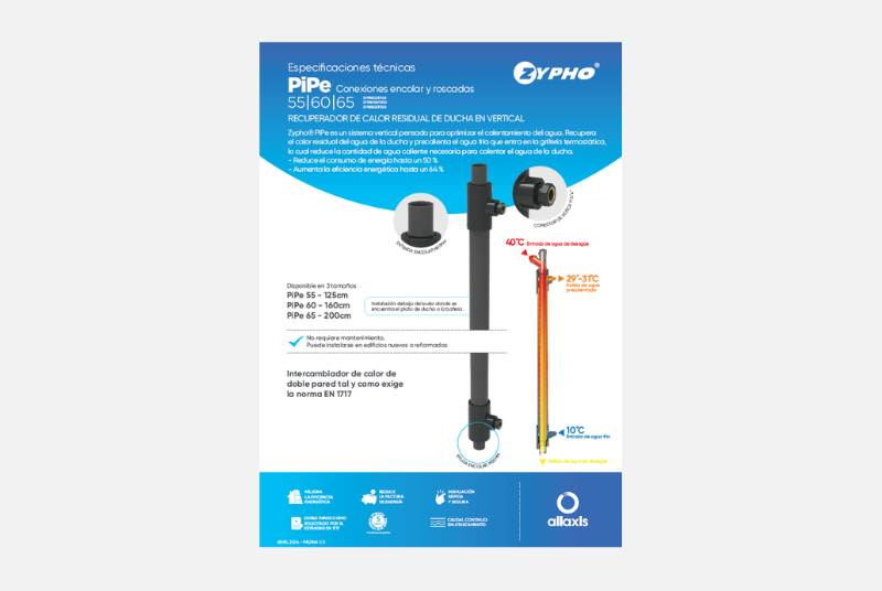 Ficha Técnica - PiPe 55|60|65 Concectores encolar y rosca