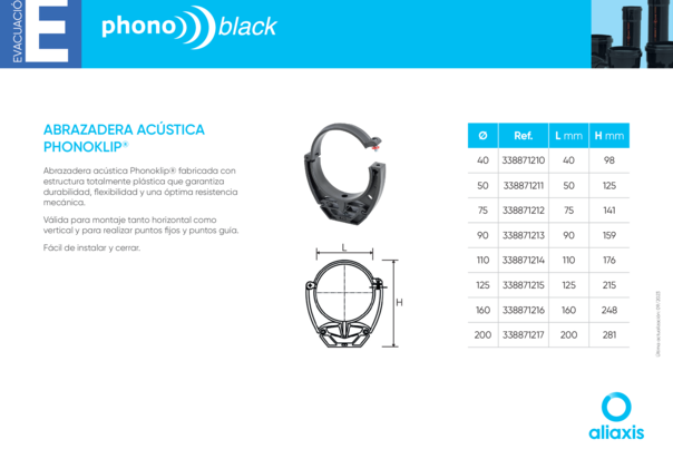 Ficha Tecnica Phonoblack Abrazadera Phonoklip