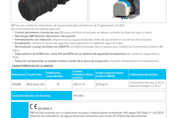 Ficha Técnica - Sistema SBR con ecualización ISEA 12 HE