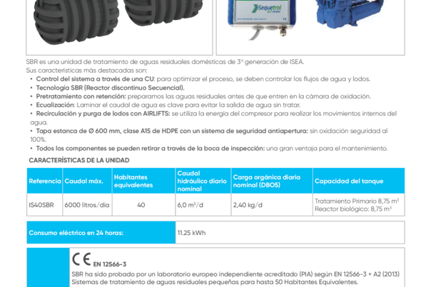 Ficha Técnica - Sistema SBR con ecualización ISEA 40 HE
