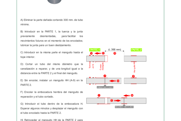 A-386 Manguito de reparación HH con junta