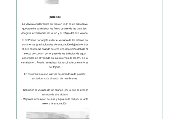 CEP CEP Válvula equilibradora de presión
