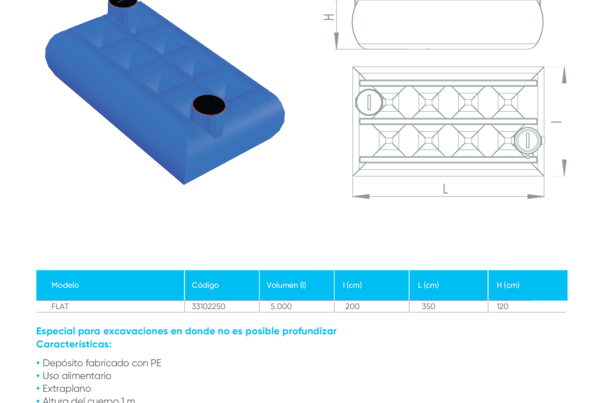 Ficha Técnica Depósito Extraplano Enterrar Flat