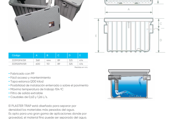 Ficha Técnica Separador de Yesos Endura - PLASTER TRAP