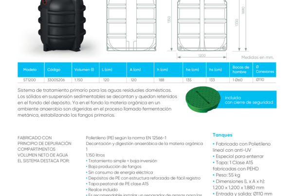 Ficha Técnica Fosa Séptica ST